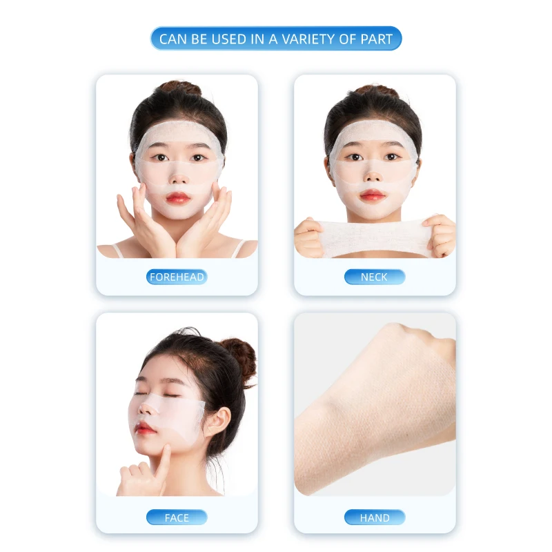 Stretchable Wet Compress Cotton Disposable Facial Mask Diy For Face Nose Neck Hand Makeup Removal Cotton Pad