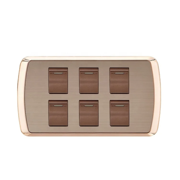 Songri 250v 16a Middle East Standard 6 Gang 1 Way Waterproof Switches,Switches Price,Electronic Switches