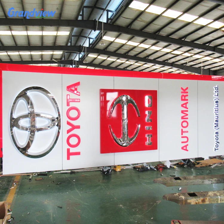 4S Car shop double side front sign aluminum signage outdoor waterproof pylon sign Auto pylon sign