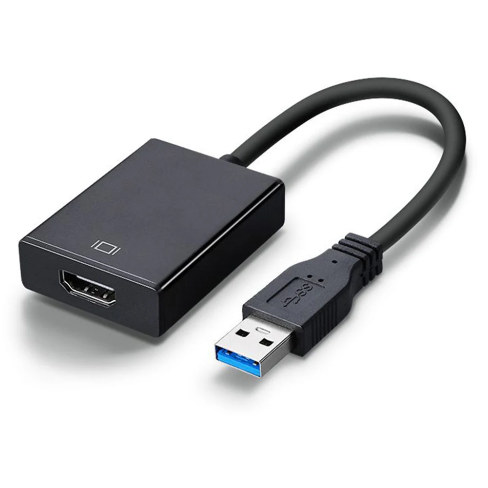USB to HDTV Adapter USB 3.0 to HD 1080P Video Graphics Cable Converter for Multiple Monitors