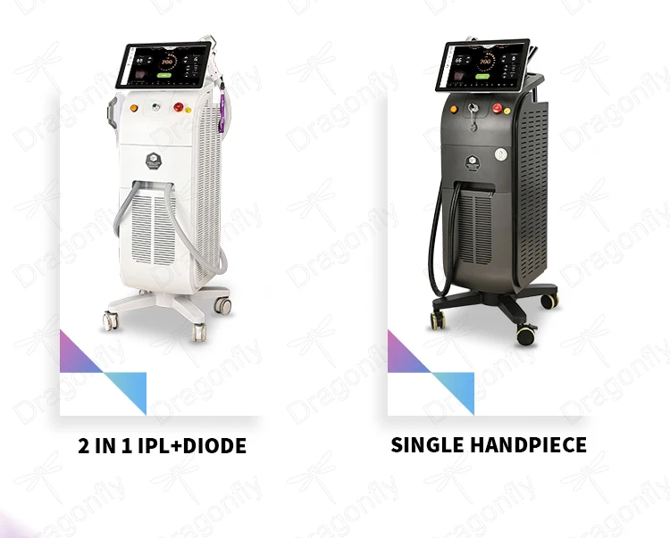 Diode laser 4 wave hair removal device 1600W Four waves with AI skin scanner Adjustable tips