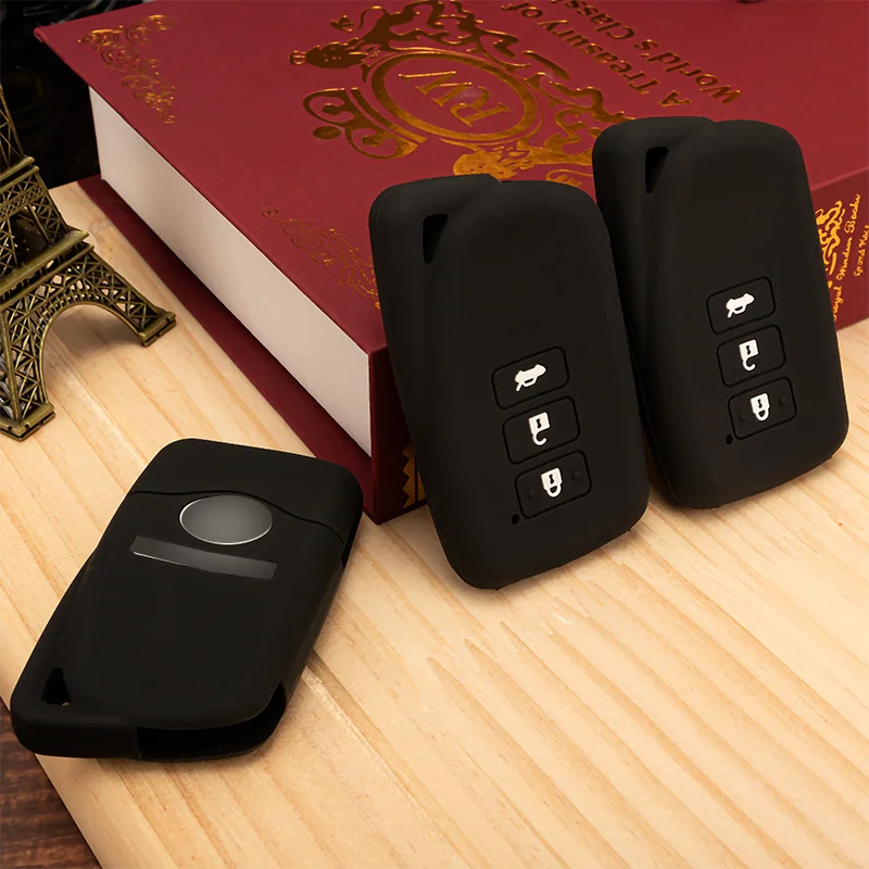 Silicone Key Case Cover for 2/3/4 Button Keyless Fob Shell Car Accessory Protector for Lexus Silicon Car Key Model Rio