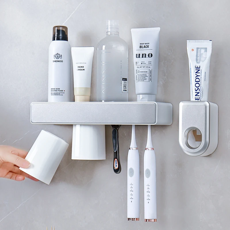 Другие принадлежности для ванной и туалета, аксессуары для ванной комнаты, Товары для ванной комнаты, диспенсер для зубной пасты, держатель для зубных щеток, наборы для ванной комнаты