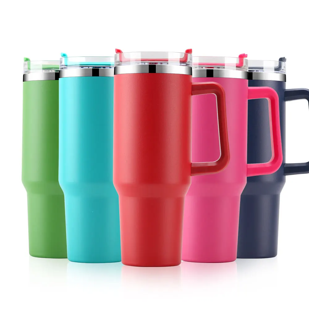 New Design Laser Engraved Thermos 40oz Coloured Marble Leak Proof Cold Beer Tumbler Cup For Sublimation Printing