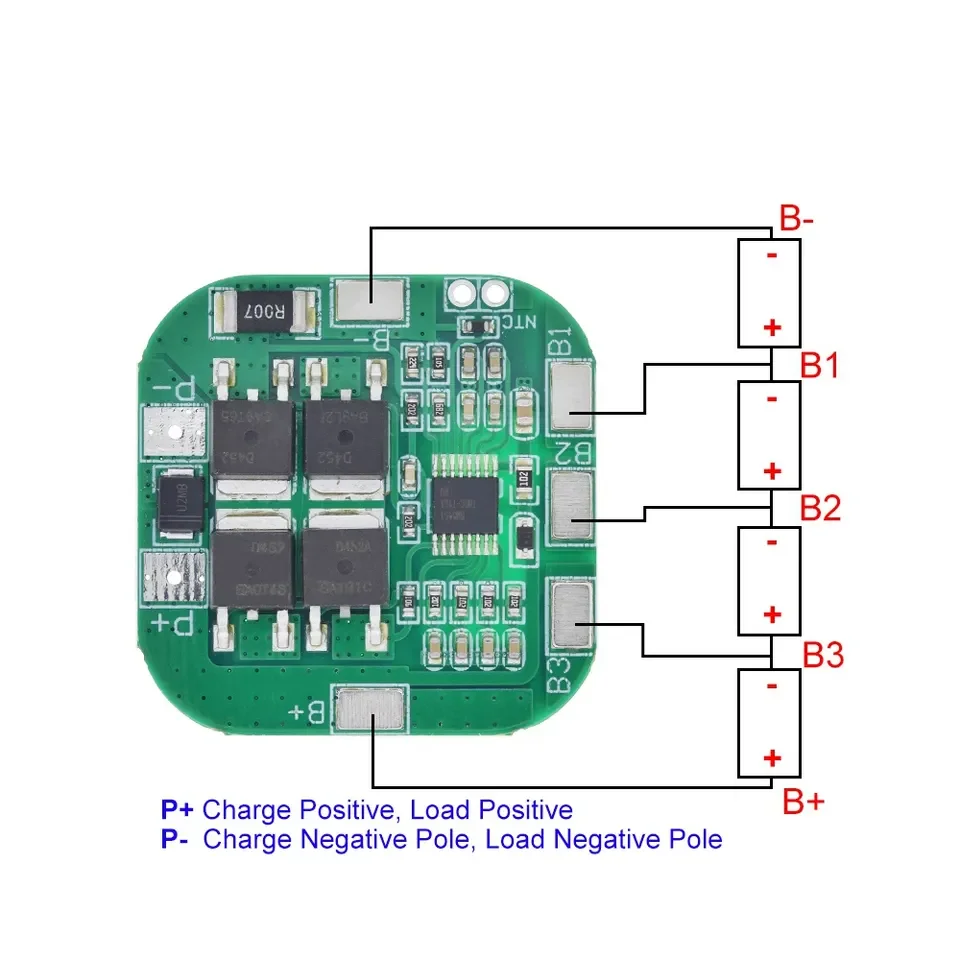PW-4S-20AS  14.8V / 16.8V 20A peak li-ion BMS PCM battery protection board bms pcm for lithium LicoO2 Limn2O4 18650 li battery