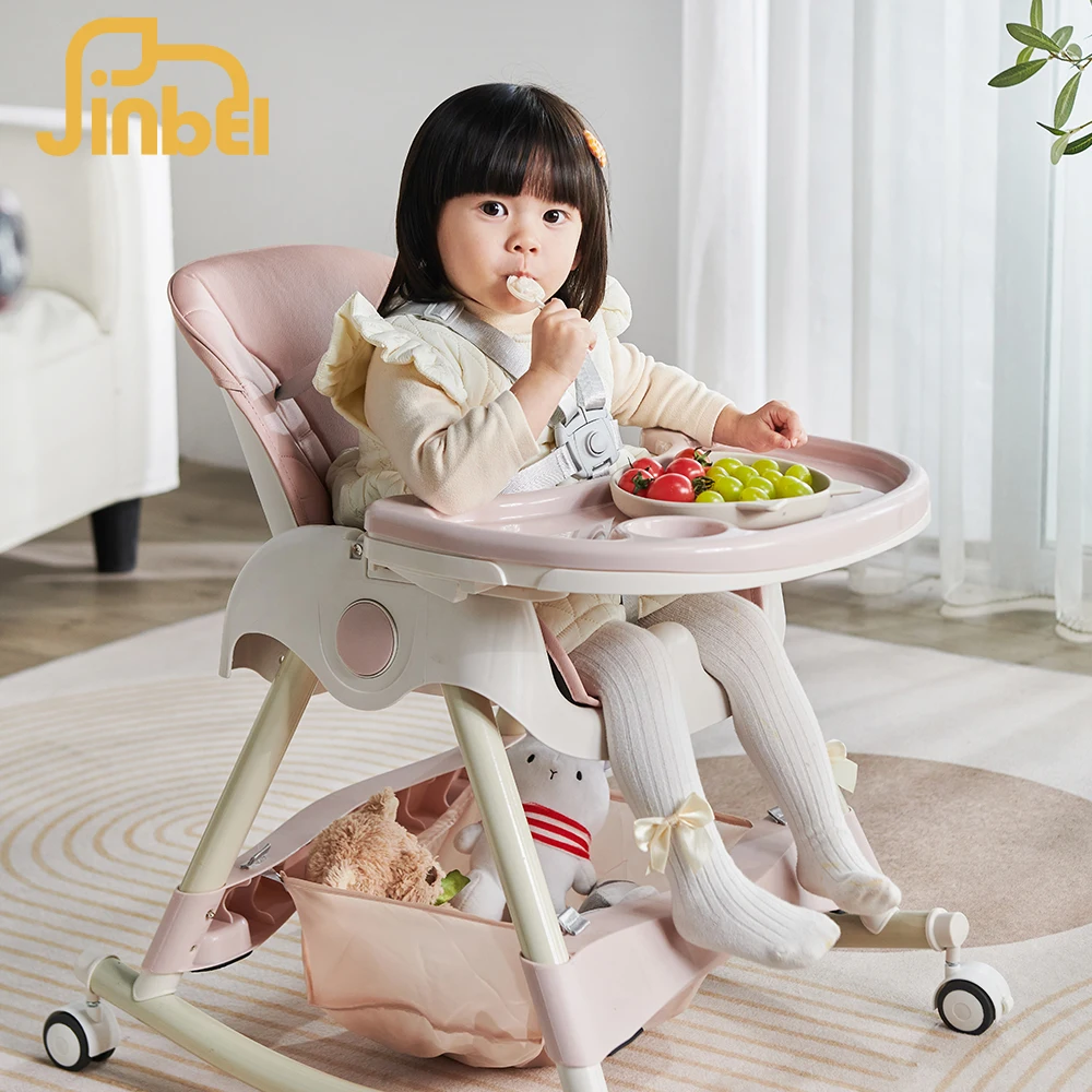 Jinbei 6 in 1 Portable Foldable Kids Feeding Chairs Baby High Dining Chair