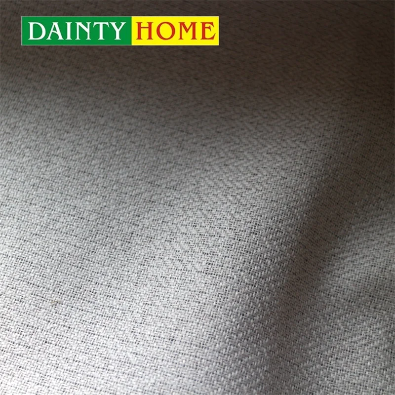 Simple Style Soft Linen Fabric Pink Window Composite Blackout Curtain For Living Room