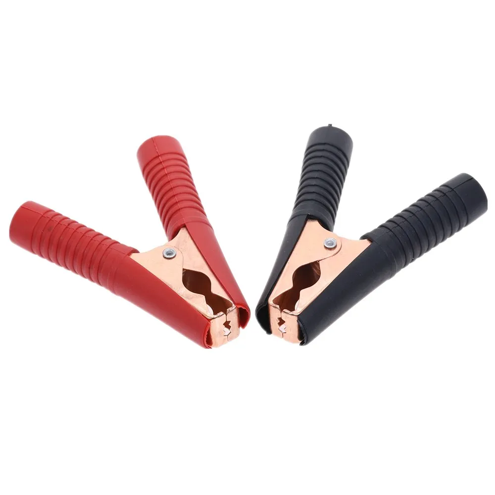 2PCS Hot Car Alligator Clips Battery Terminal Clamps Crocodile Clip 100A Red Black
