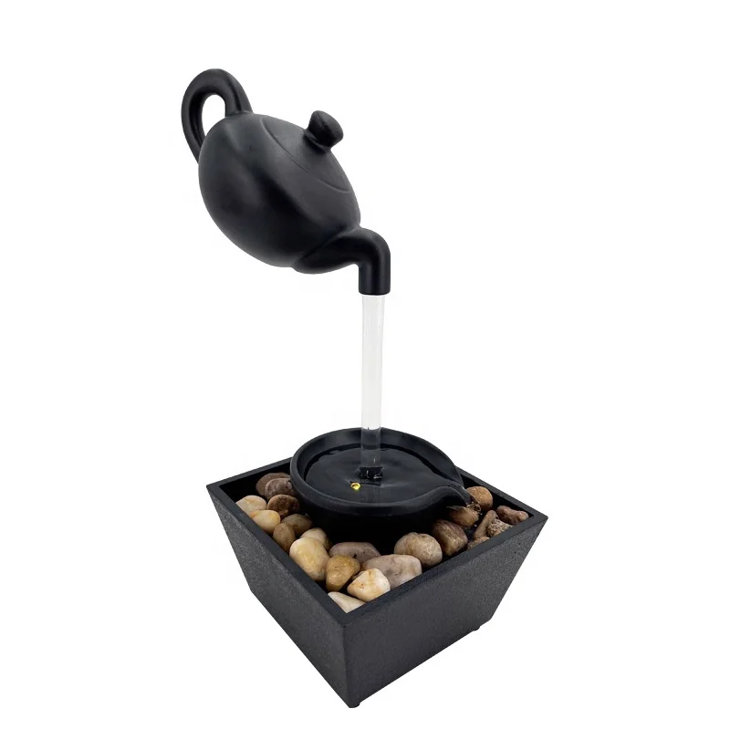 Popular Rockery Gift Home Decor Small Indoor Tabletop Waterfall Fountain Feng Shui Mini Zen Desktop Flowing Water Features Decor