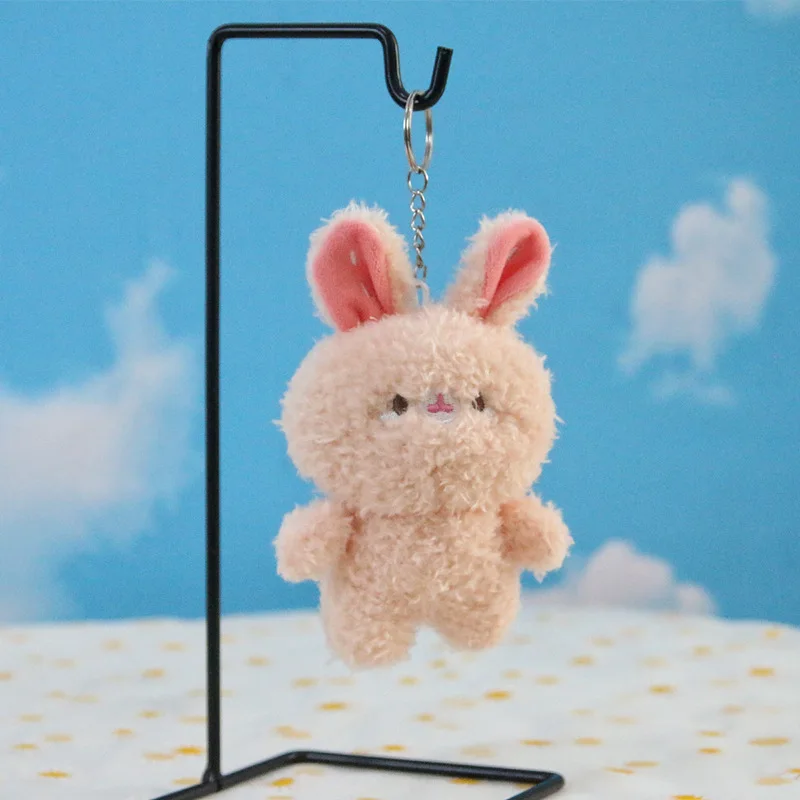 Creative New Bear Plush Toy Keychain Rabbit Chicken Doll Yellow Duck Frog Bag Pendant Jewelry