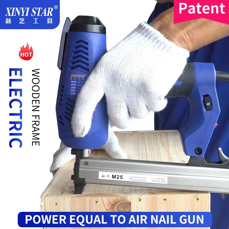 XINYI M25 18Gauge electric Staple Gun wooden stapler machine for wood