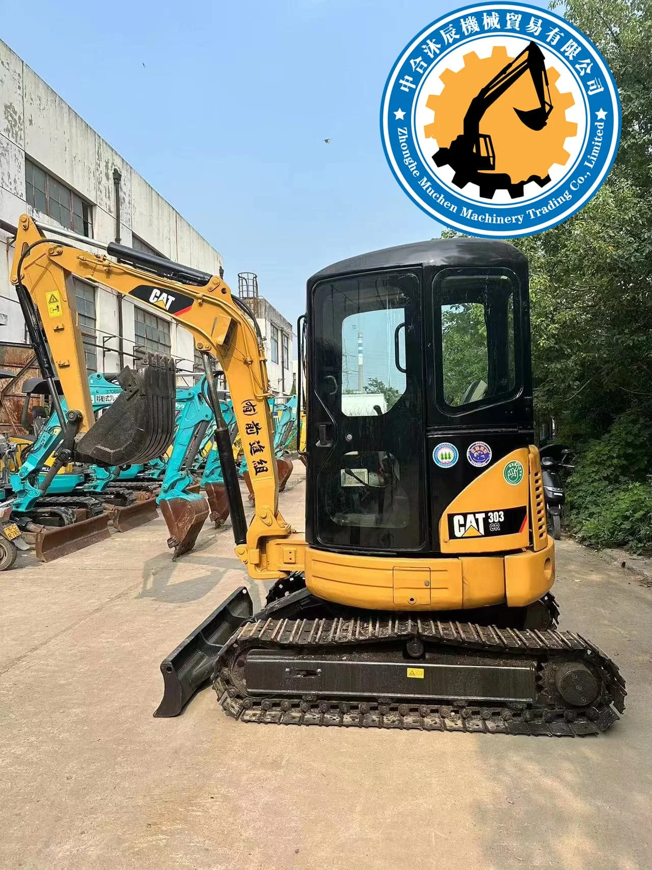 Сверхмощное оборудование гидравлические мини-экскаваторы б/у CAT 303CR 3-тонный гусеничный Подержанный станок