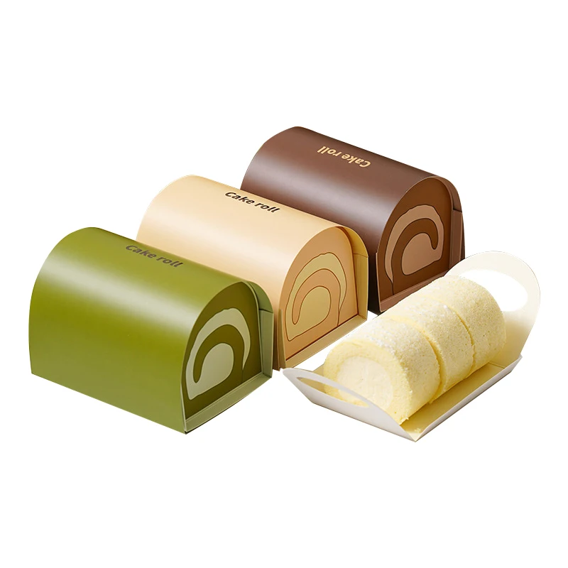 Food Grade Paper Swiss Roll Cake boxes Wholesale Luxury Packaging Birthday Party Gift Boxes