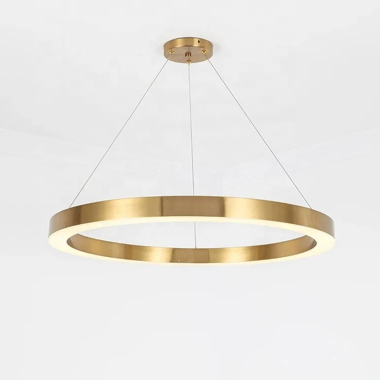 Mean Well DALI Dimmable LED Chandelier Modern Circle Pendant Lamp for Home Office Hotel Store Popular Lighting Design