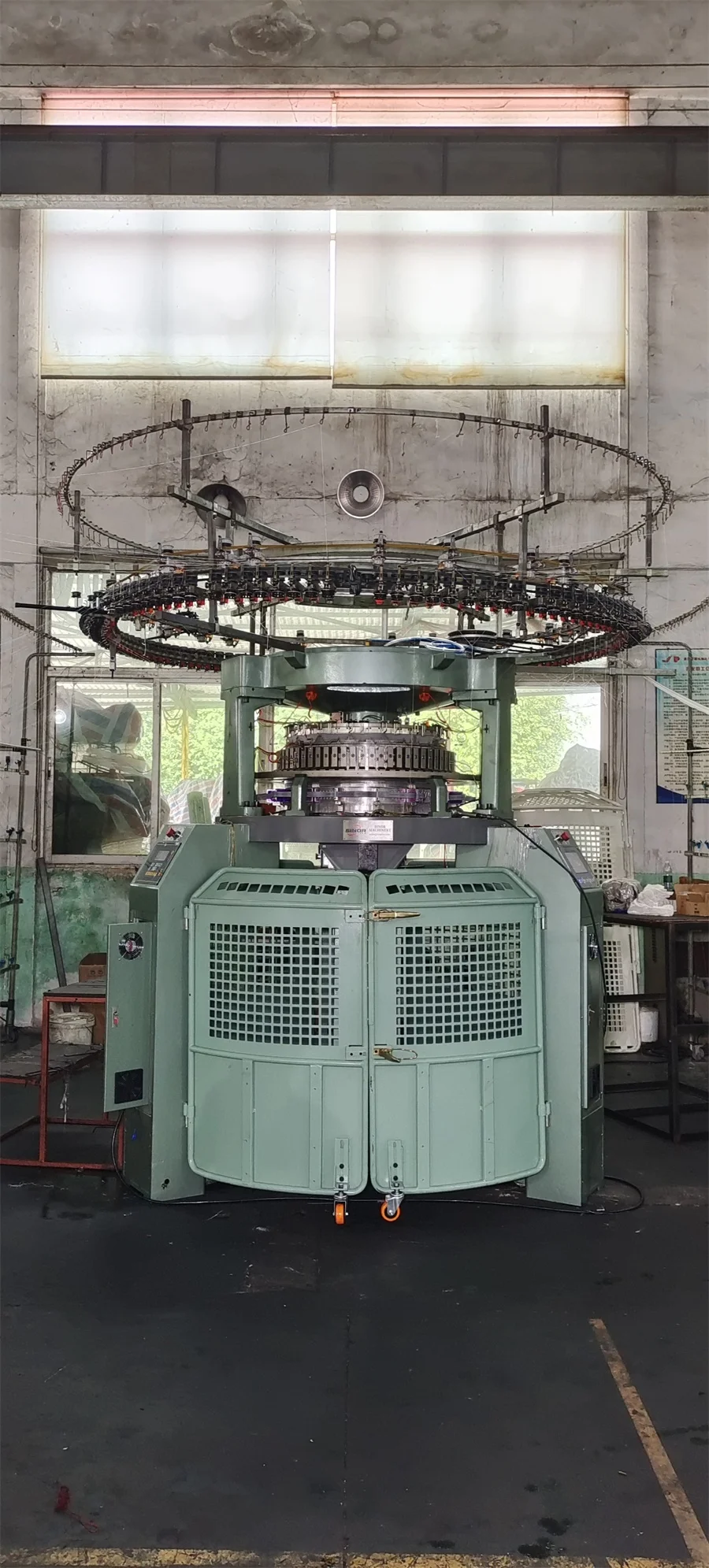 Double Jersey Textile Parka Raccoon And Mink Fabric Circular Knitting Machine