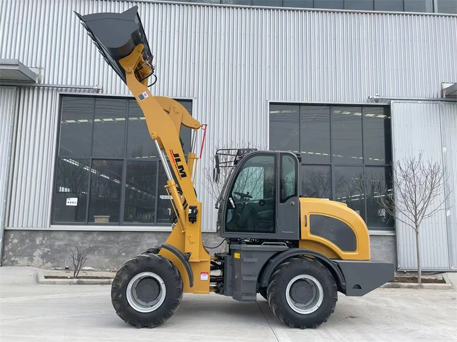 Multi function farm 2 ton small scale compact wheel loader with quick hitch for various attachments