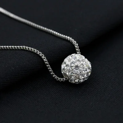 Explosion exquisite jewelry Shambala diamond ball pearl necklace diamond clavicle chain stall supply spot wholesale
