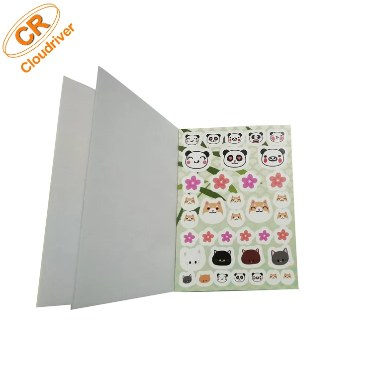 Custom Printed Decoration Colorful Scrapbook A6 Paper Sticker Book Kids Planner Stickers Sheets Book