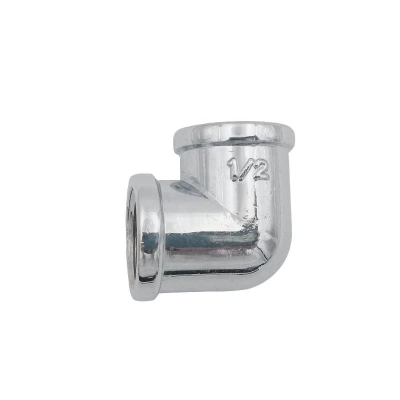 brass female elbow water pipe fittiings chrome finish 1/2 3/4 connector