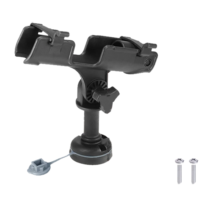 Round or square base 360 degree fishing rod holder used on