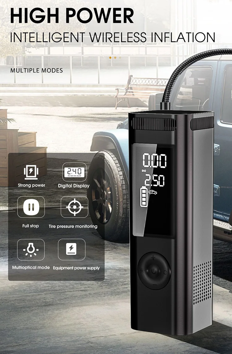 Car tools Fast Air Pump inflator Smart Digital truck 150PSI Car air Pump compressor portable wireless digital tire inflators
