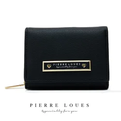 Pierre Loues Female  Fashion Short Coin-Pocket Zipper PU Leather Clutch Wallet