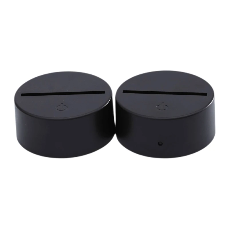 LED Lamp Bases for 3D Led Night Light ABS Acrylic Black 3D Lamp Night Light Touch Base with USB Cable and Remote Control