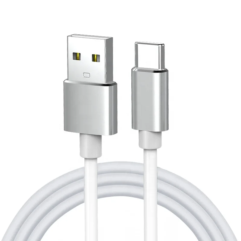 Free Sample USB Cable 1M 2M White Charging Data Transfer USB Charger 2.4A Data Cable Metal Case Usb Cable