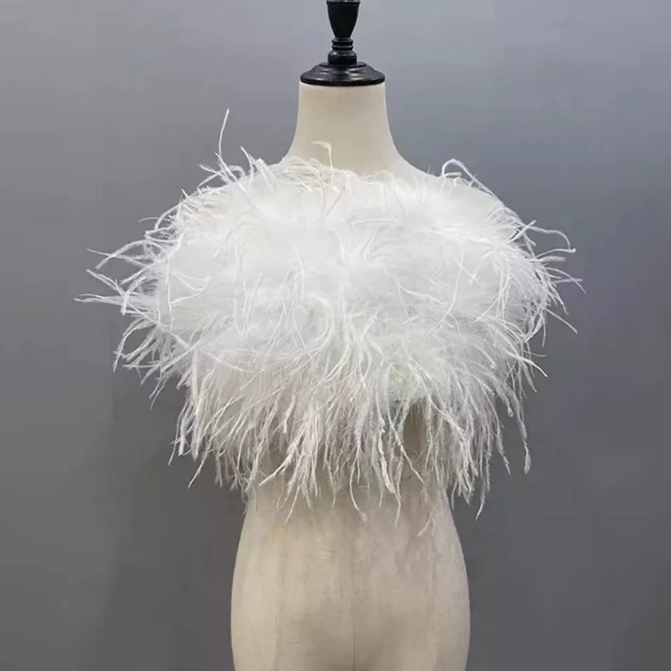 NEW design girls sexy mini party short feather skirt women ostrich feather skirt