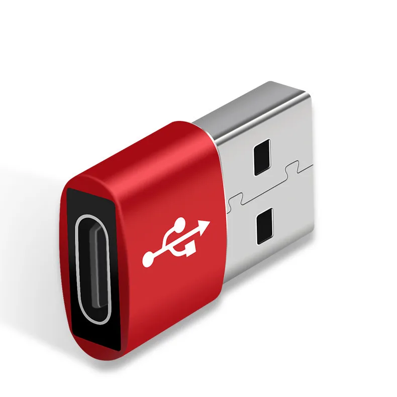 Metal shell USB Type C female to USB A male data transfer power charge with otg adapter for memory sticks and for charging phon
