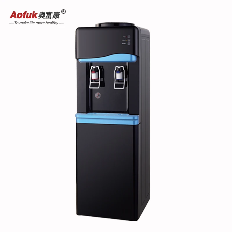 freestanding  black color electronic cooling hot cold  fountain drink water dispenser machine bottled top 5 gallons for home use