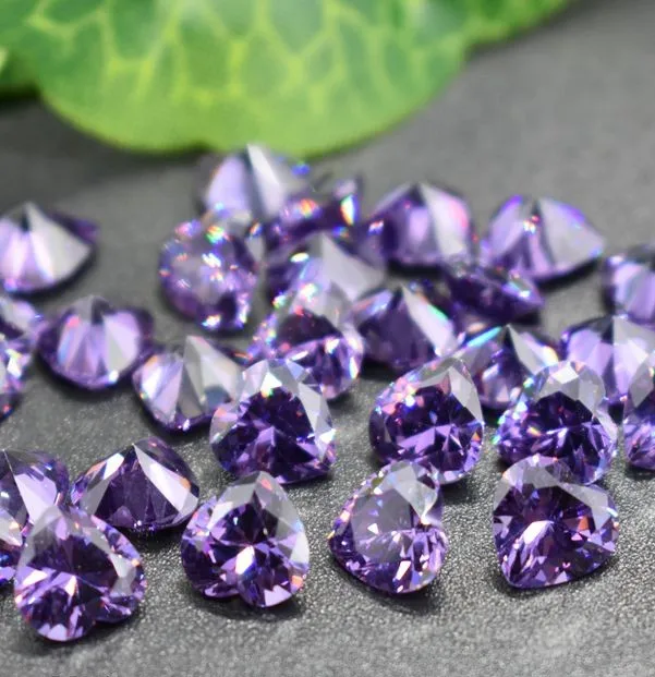 Heart Cut Cubic Zirconia Fine Diamond Pink Color Factory Wholesale Price Loose CZ Gemstone