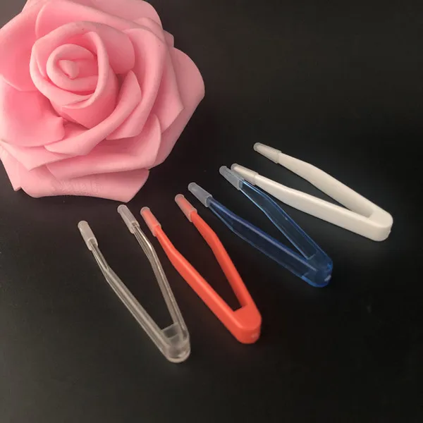 Пластиковые пинцеты 50 мм, 5 см, пластиковые зажимы, пинцеты, зажимы для контактных линз, инструмент для сбора одежды