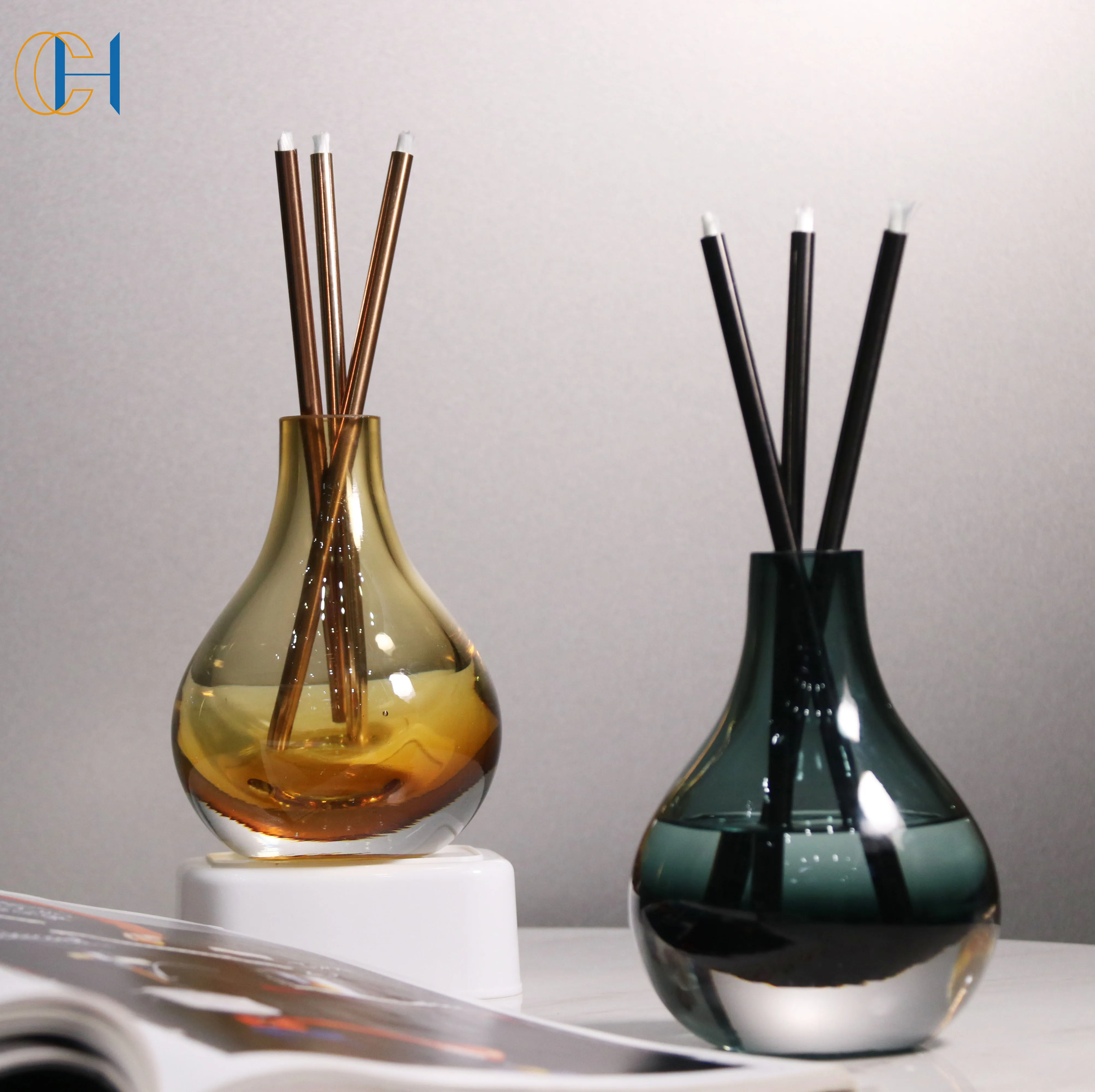 C&H Unique Gift Smoke Free Endless Liquid Parafin Candles Wax Refill Glass Bottle Metal Stick Everlasting Liquid Candle
