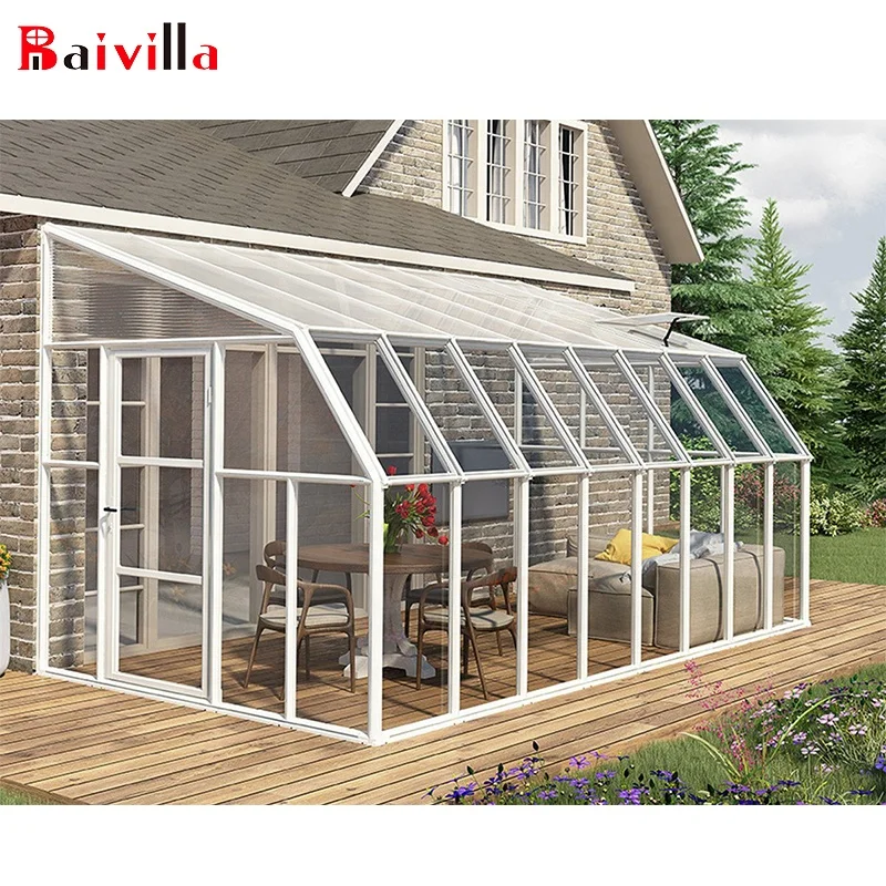 Hot Sale Beautiful Design Aluminium Winter Small Garden House Sunroom Glass Room