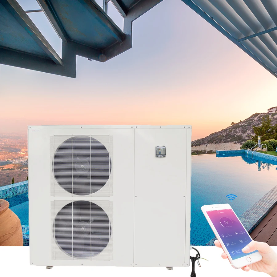 R32 pompa ciepla powietrze woda 13-15kw Inverter-Warmepumpe fur Schwimmbecken for water heating for spa/pool with wifi function