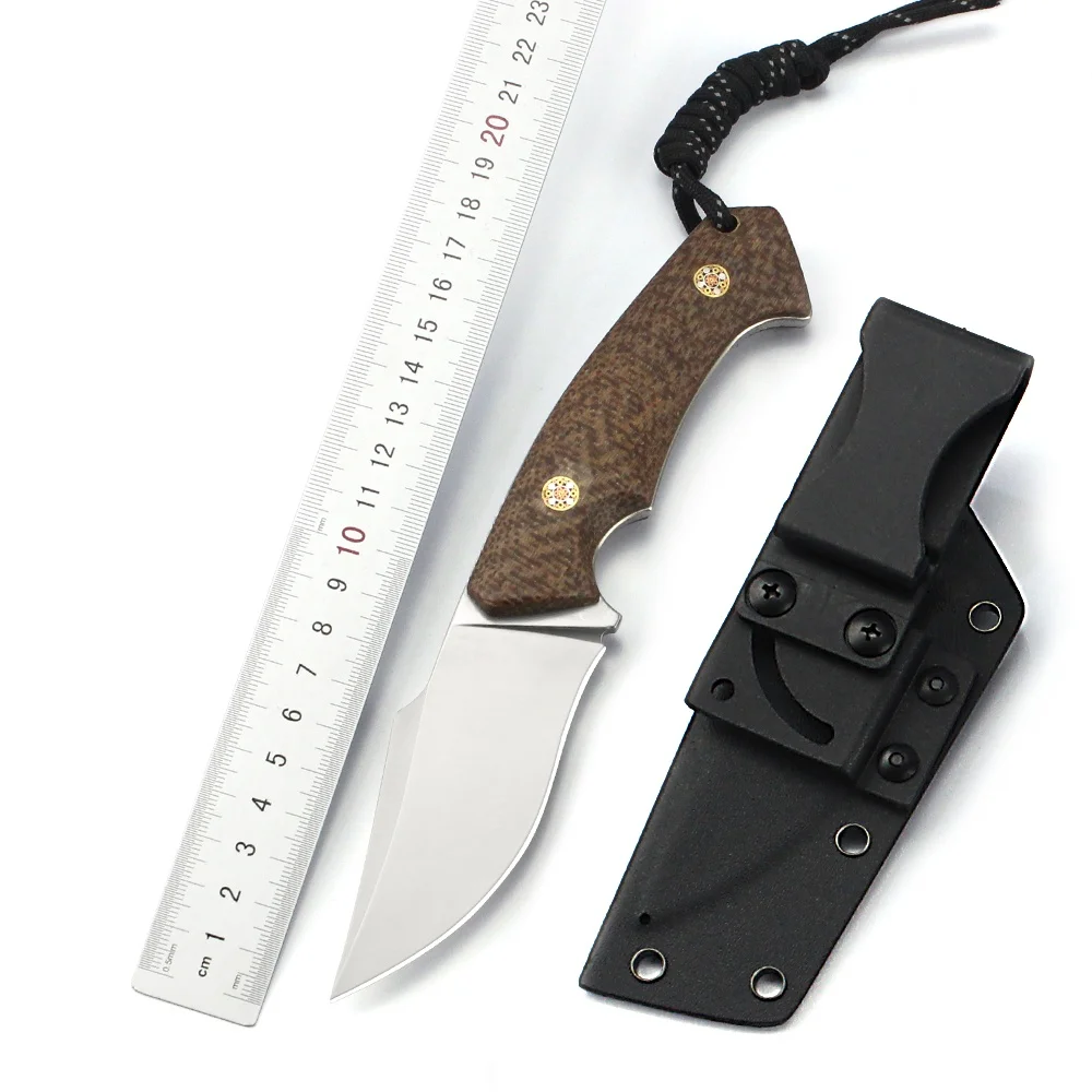 Персонализированная Ручка Micarta D2 Сталь уличный Тактический охотничий нож с фиксированным лезвием Kydex
