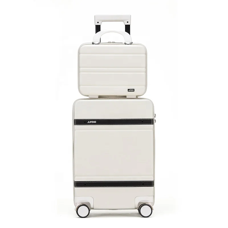 
Wholesale business promotion Black white cool luxury luggage set travel suitcase 