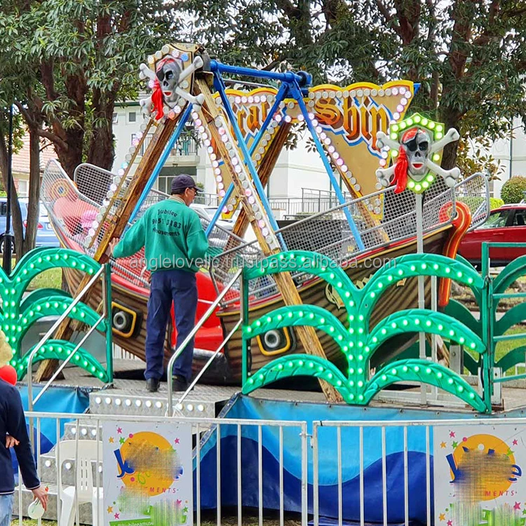 Thrill Extreme Trailer Mounted Mobile Amusement Swing Carnival Kids Mini Pirate Ship For Sale