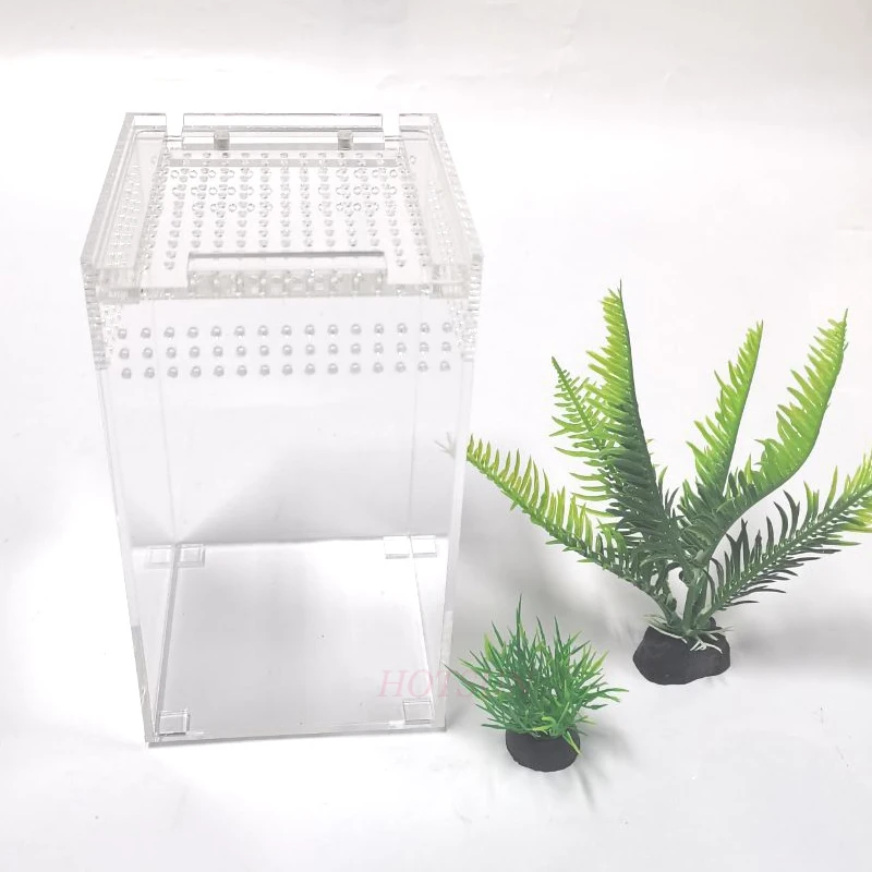 Magnetic 3x3x6 inch Acrylic Reptile Terrarium Cage Tank Box