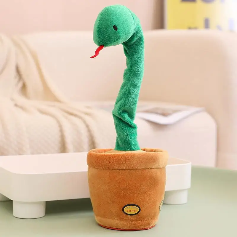 Dancing Electronic Plush Toy Singing Talking Record Repeating What You Say Snake Ostrich Flamingo Goose Plush Toys Kids Gifts