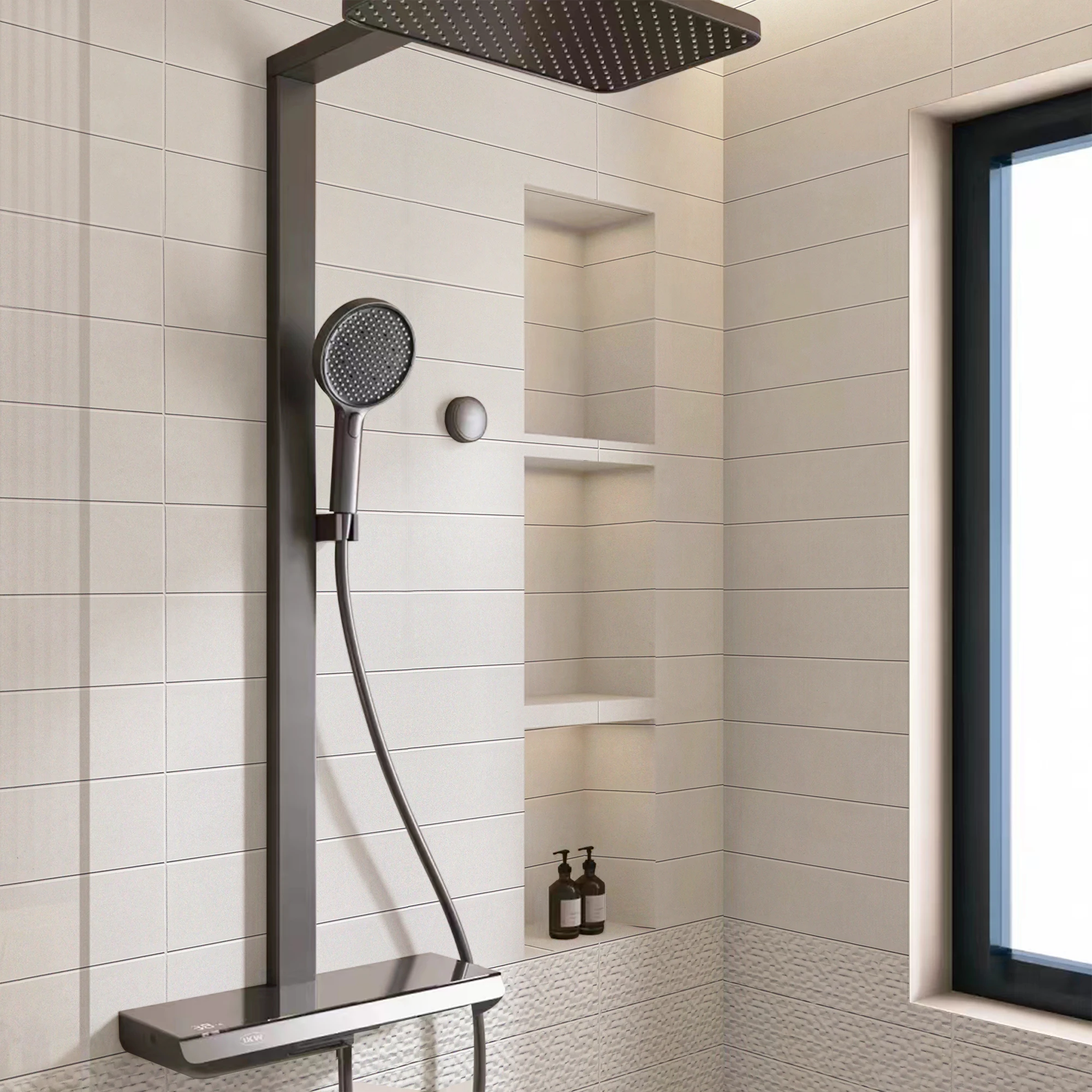 Hotel House Interior Bathroom Tiles Wall Board Luxury Firebrick Wear-resistant Carrara Marble Granite Tub Surround Shower Panels