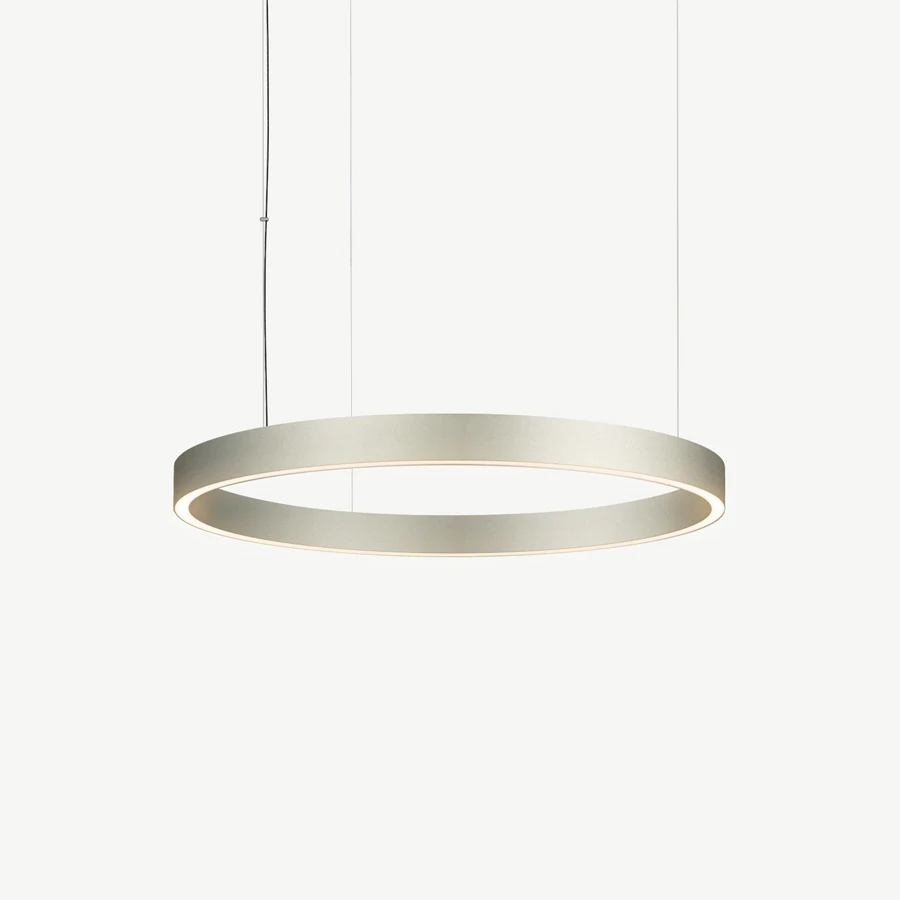 4m 120w 40mm Width Big Diameter Circle Ring Led Curved Profile Office Hanging Light for Commercial Lighting