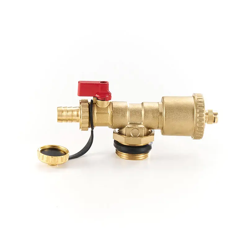 Hot Sale 1/2-1 inch Brass  Automatic Air Vent And Drain Valve For Floor Heating Manifold