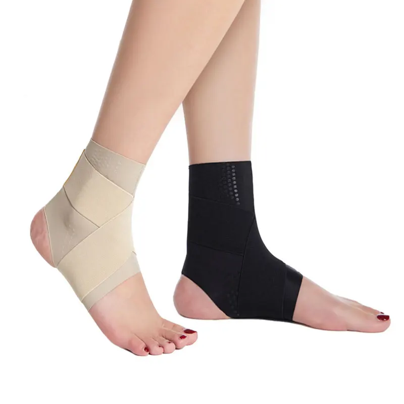 Gym Running Protection Black Neoprene Ankle Support Foot Bandage Elastic Ankle Brace Safety ankle  straps support