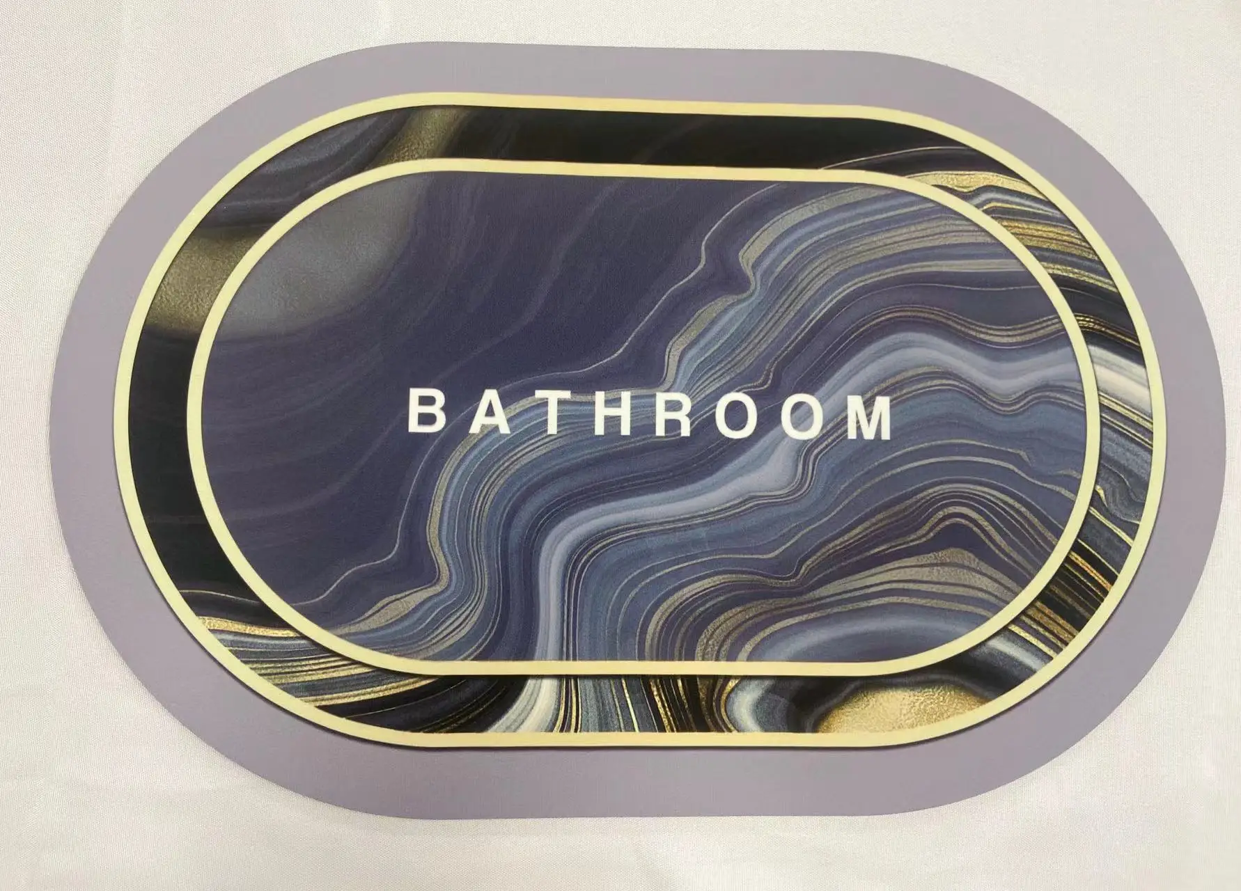 New Fashion Super Absorbent Diatom Mud Washing Natural Rubber Non Slip Floor Mat Door Mat Bathroom Mat