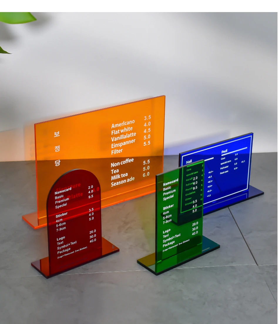 ins Color gradient acrylic coasters thickened heat resistant translucent sunset coasters