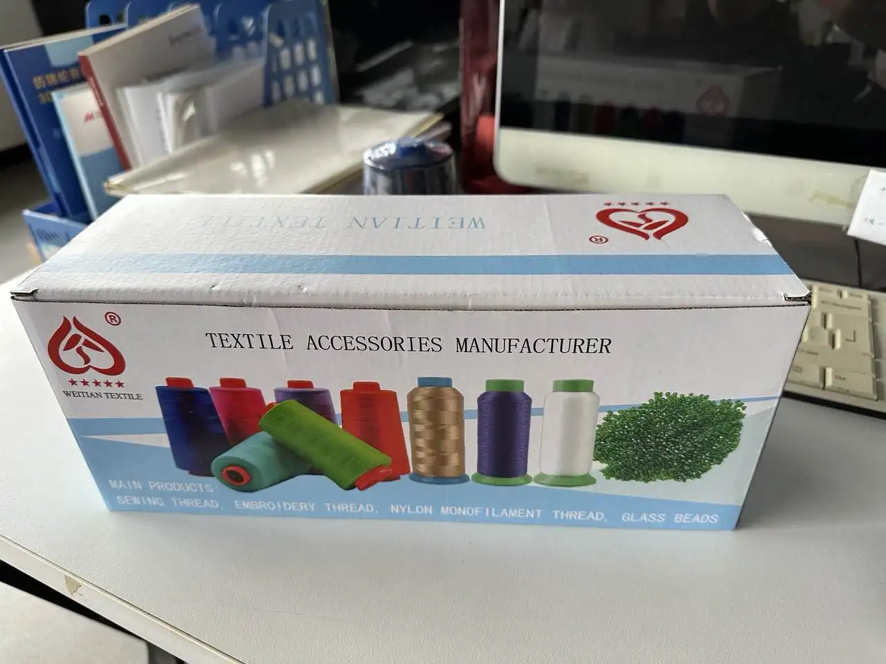 Weitian brand manufacturer high speed machine sewing thread colorful garment bulk 402 sewing thread