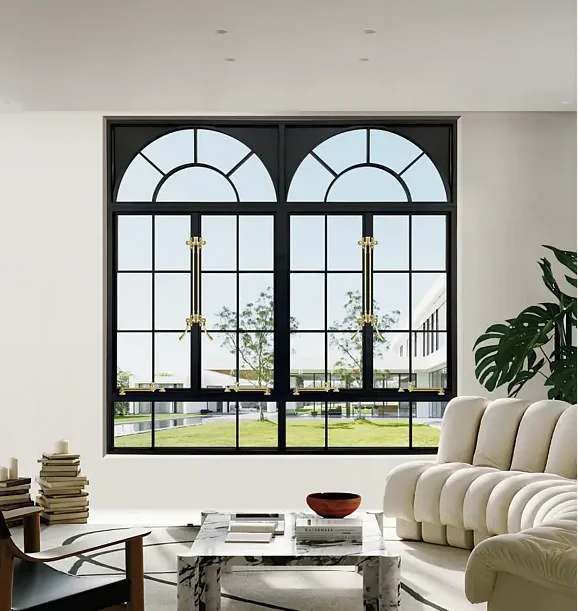 Good Quality Retro Window Thermal Break Triple Glazed Casement Windows Swing Window  Double Glazed Aluminium Horizonta Windows