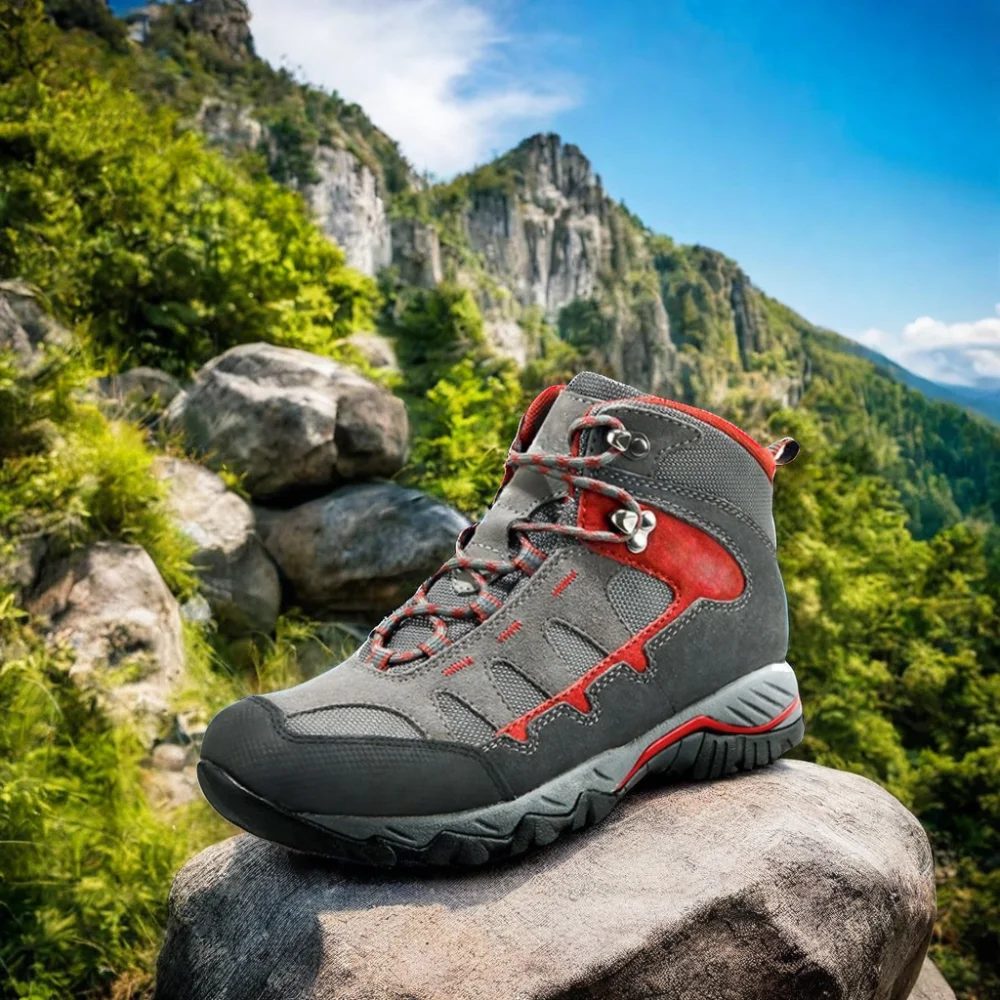 High Quality Travel Leather Outdoor Hiking Shoes Comfortable Trekking Shoes for Men